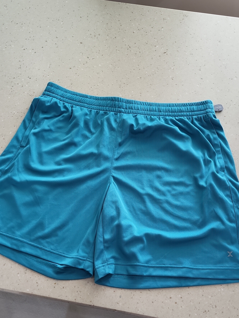 Xersion Men's Athletic Shorts in Teal Blue